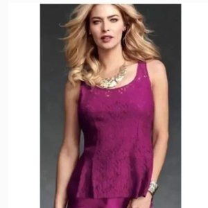 CaBi Boysenberry Lace Top # 131, Size Medium